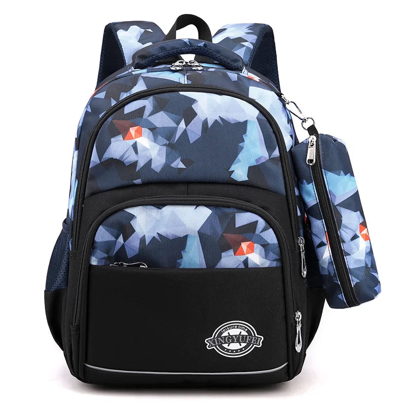 Boys Waterproof Camouflage Backpack for School