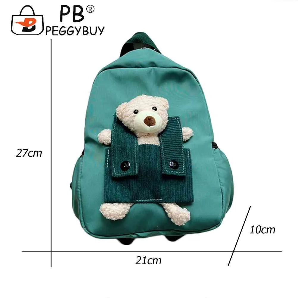 Cartoon Bear Nylon Kids Backpack Boys Girls Mini Book Bag Gift