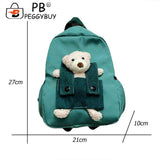 Cartoon Bear Nylon Kids Backpack Boys Girls Mini Book Bag Gift