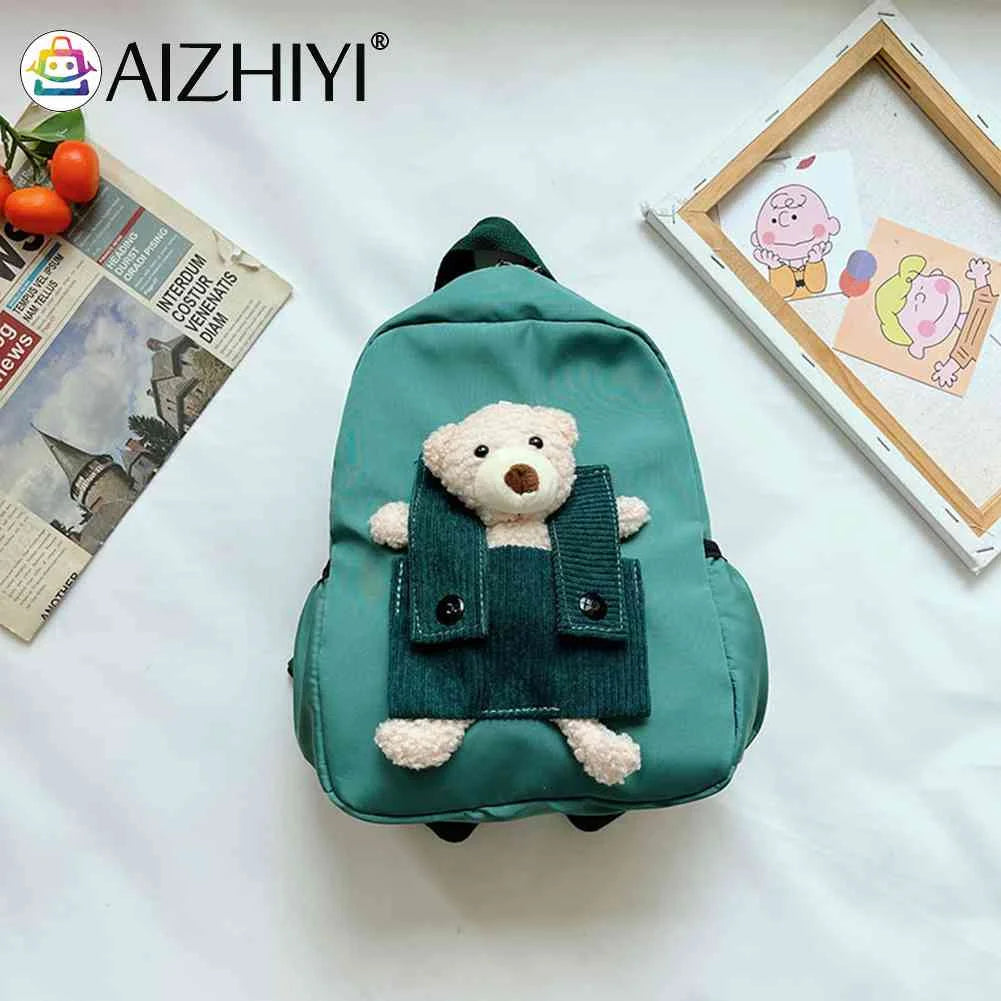 Cartoon Bear Nylon Kids Backpack for 3-8 Years Old