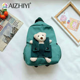 Cartoon Bear Nylon Kids Backpack for 3-8 Years Old
