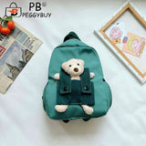 Cartoon Bear Nylon Kids Backpack Boys Girls Mini Book Bag Gift