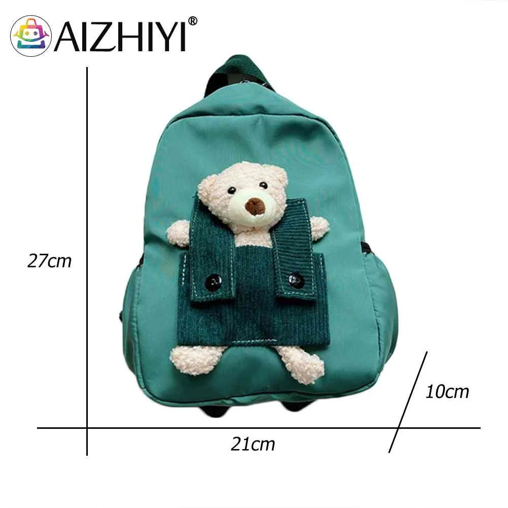 Cartoon Bear Nylon Kids Backpack for 3-8 Years Old