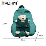 Cartoon Bear Nylon Kids Backpack for 3-8 Years Old