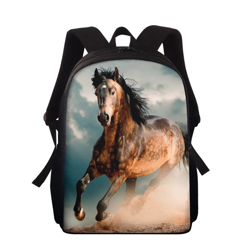Animal Horse Kids School Backpacks Boys Girls Schoolbag Escolar