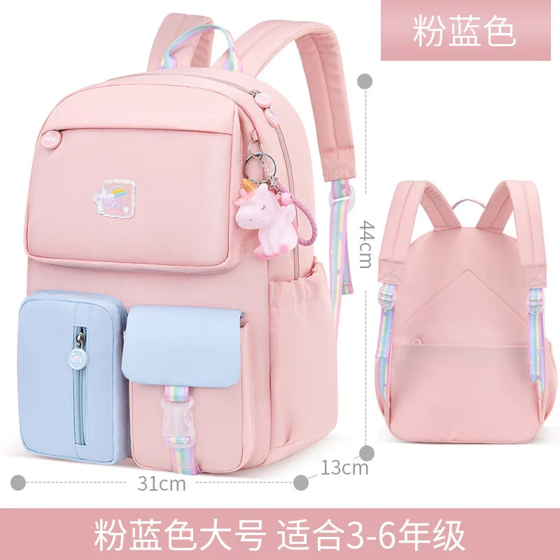Girls Princess Orthopedic School Backpack Kids Satchel