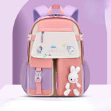Girls Primary Orthopedic School Backpack Waterproof Kids Book Bag