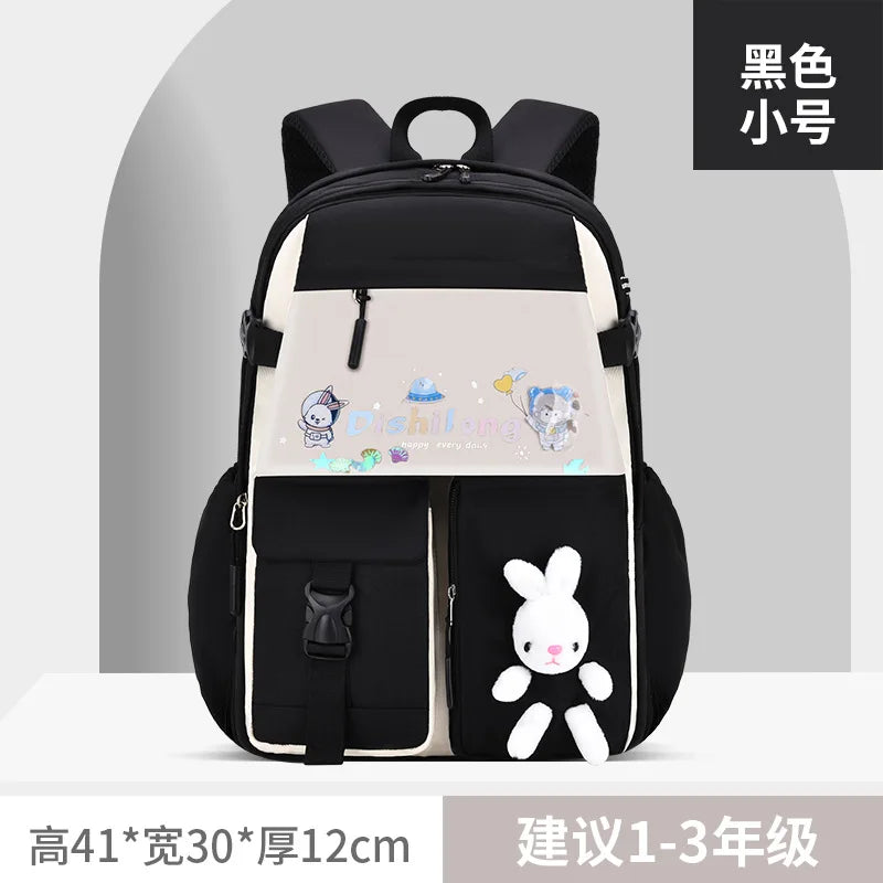 Girls Primary Orthopedic School Backpack Waterproof Kids Book Bag