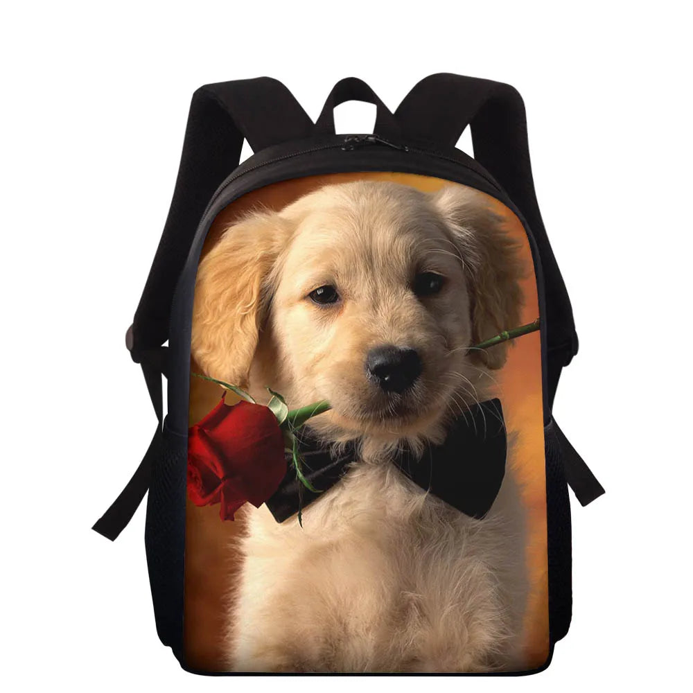 Girls Orthopedic Backpack Kids Pink Dog Backpacks Schoolbags