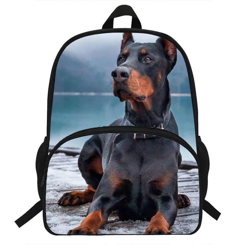 Doberman Backpack Kids school Bags for boys and girls