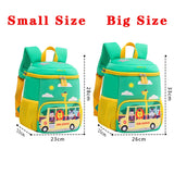 Children School Bags for Boys Girls Kids Cartoon Printing BUS CAR Backpacks