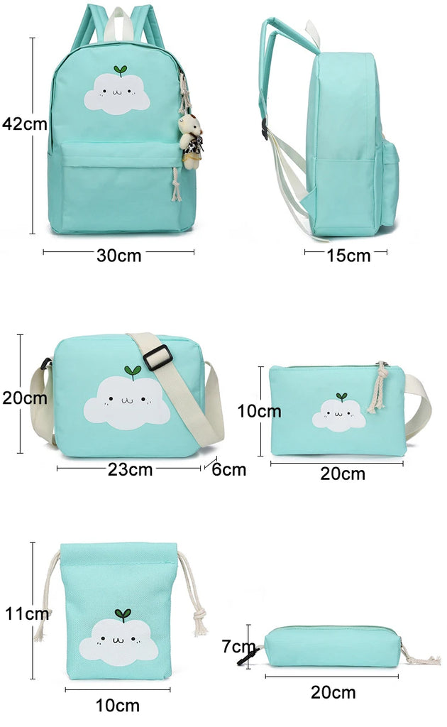 Children School Bags Girls Boys Backpacks Cartoon Print Kids Backpack
