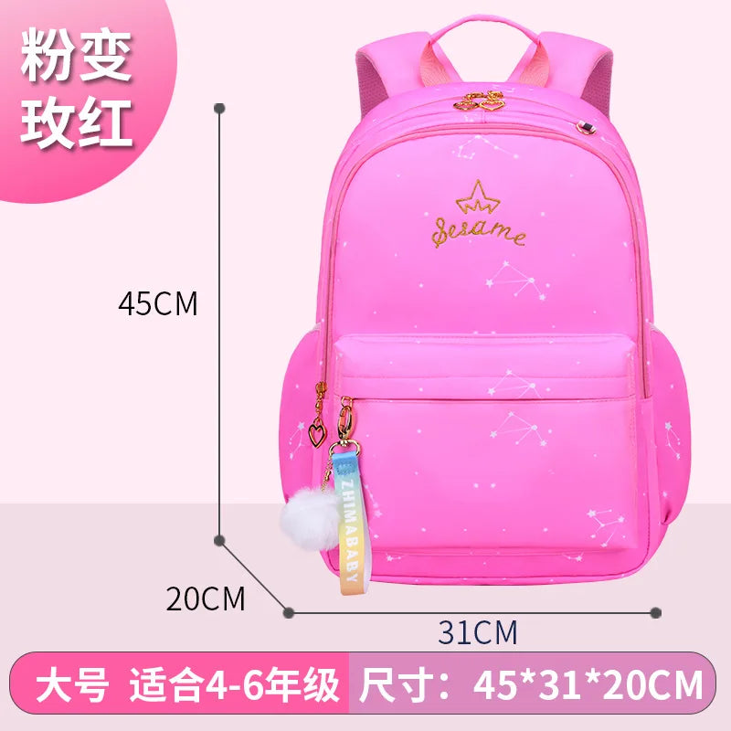 Girls Princess School Backpack Orthopedic Kids Bag