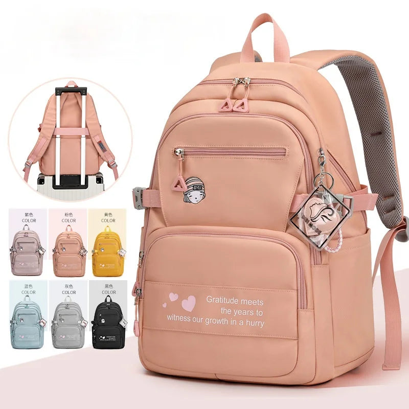 Girls School Backpack Orthopedic Travel Bag Kids Schoolbag