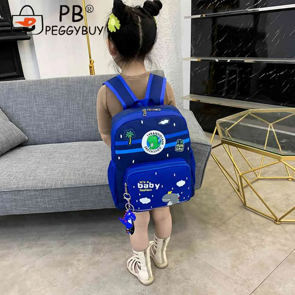 Animal Cartoon Dinosaur Nylon Backpack for Kids Boy Girl Kindergarten