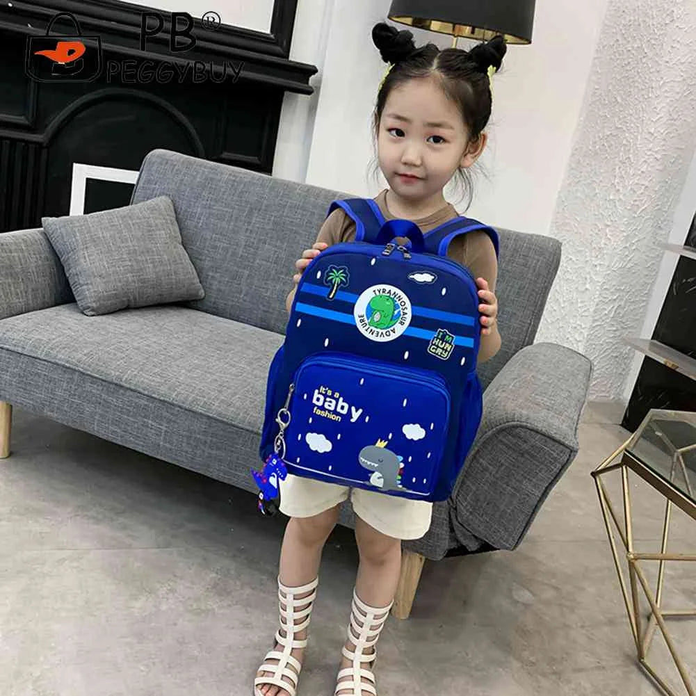 Animal Cartoon Dinosaur Nylon Backpack for Kids Boy Girl Kindergarten