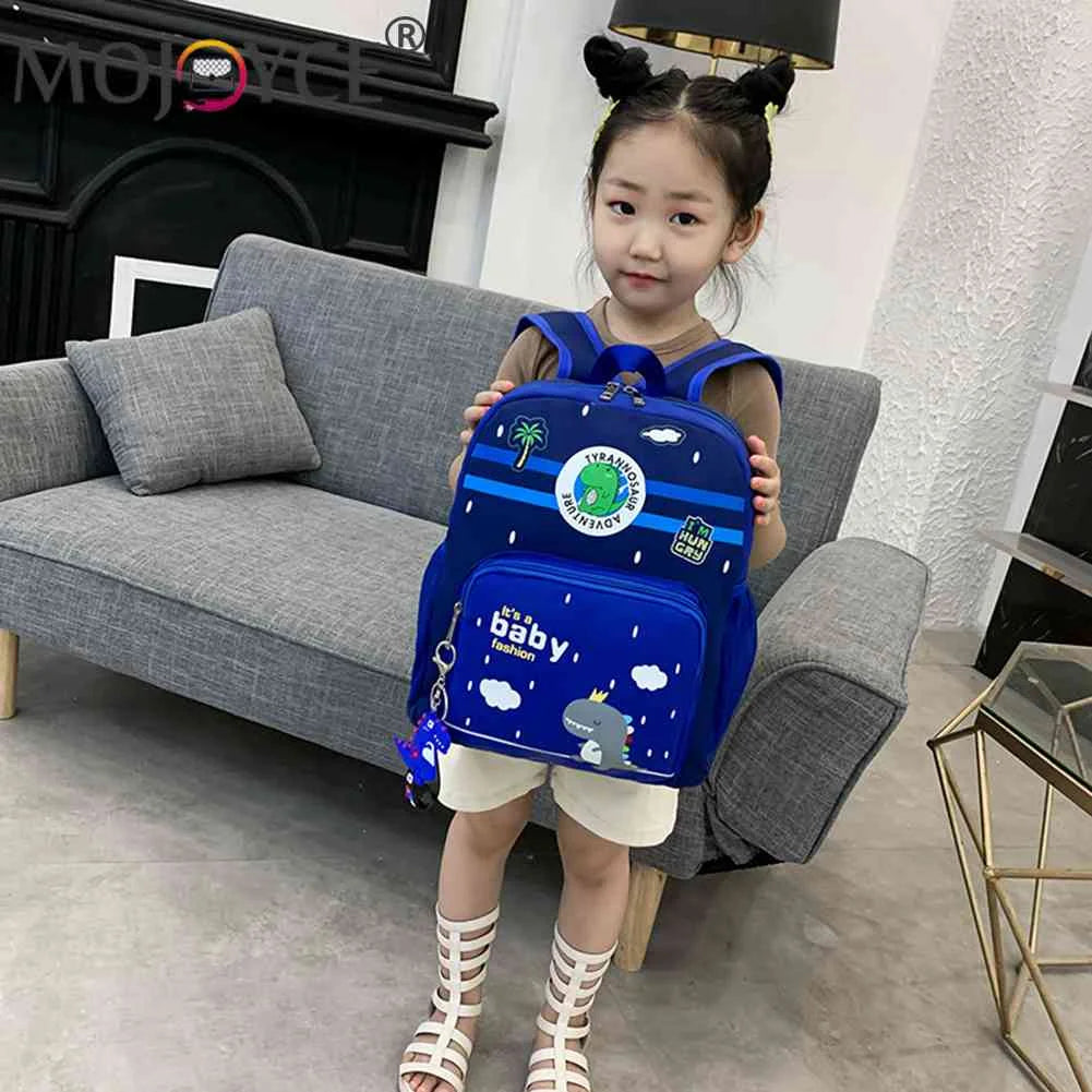 Kids Dinosaur Nylon Schoolbag Cute Backpack for Boy Girl Kindergarten
