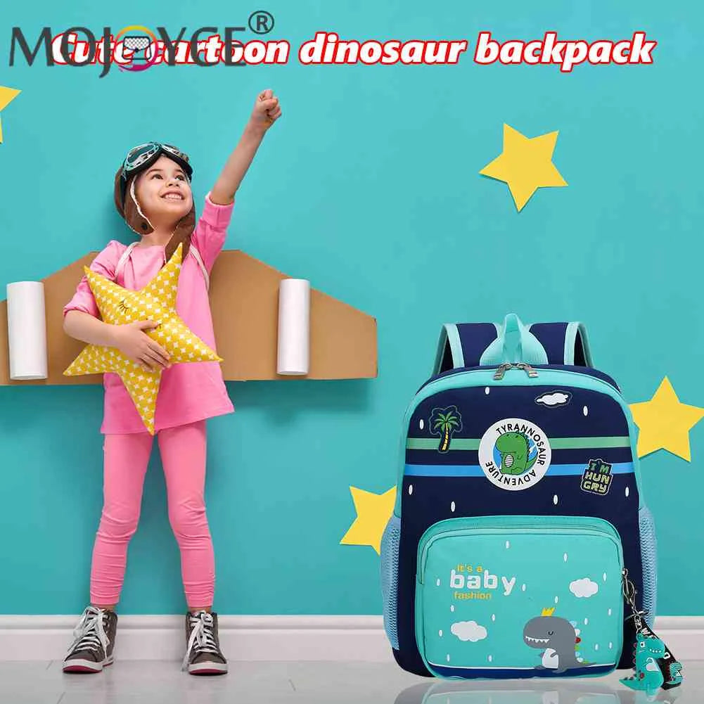 Kids Dinosaur Nylon Schoolbag Cute Backpack for Boy Girl Kindergarten