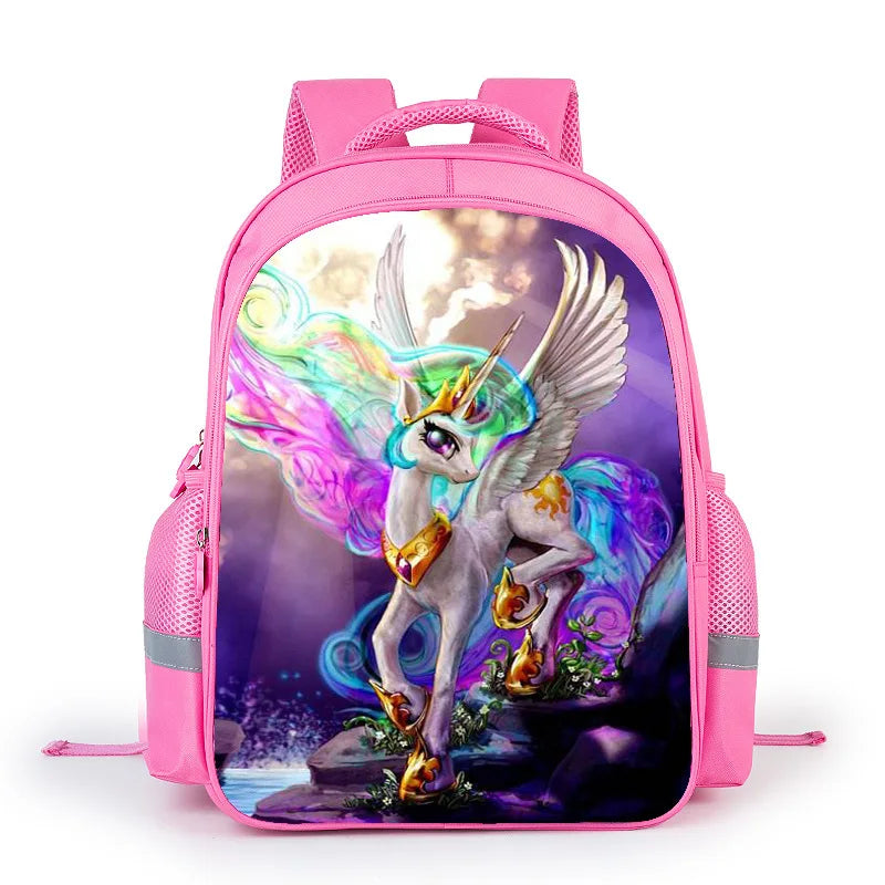 Girls' My Little Piny School Bag, Pink BookBag 16 inch