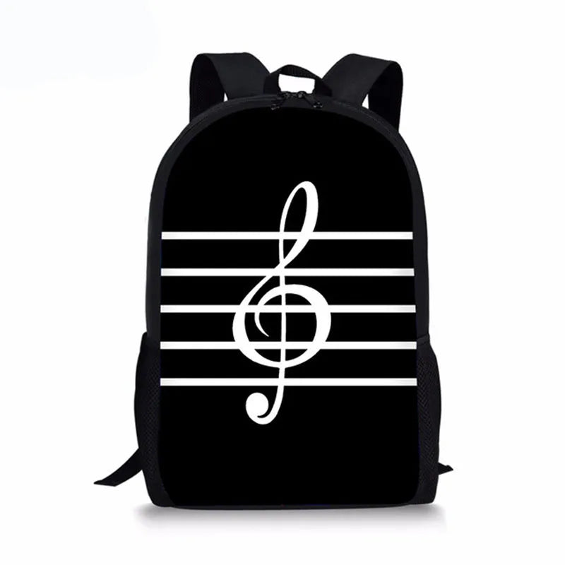 Piano Print Kids Schoolbag Toddler Boy Girl Mini Backpack Bookbag