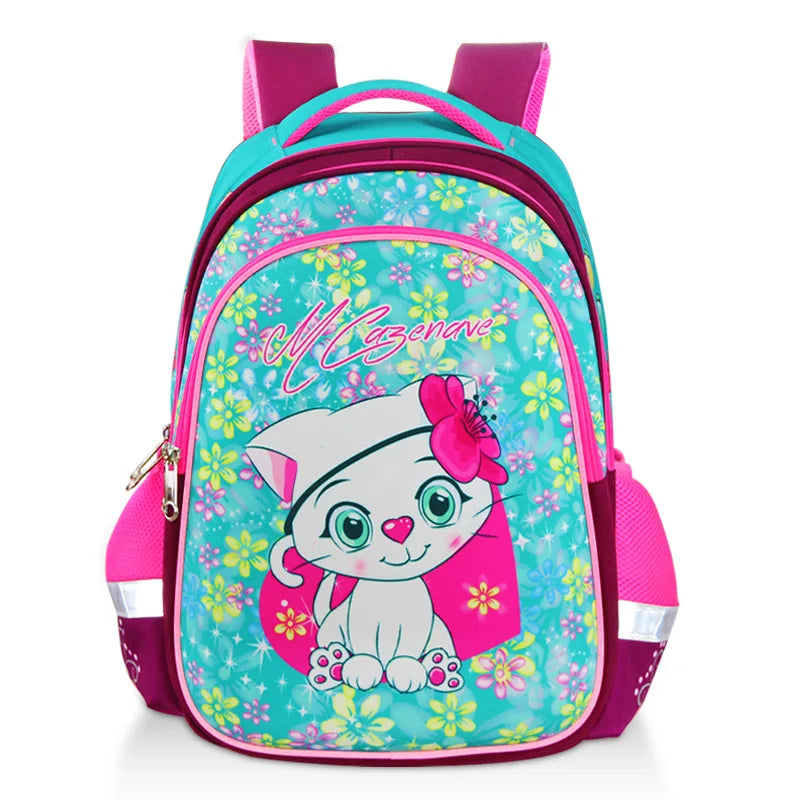Cartoon Princess Waterproof School Bag for Girls