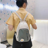 Children's Daisy Canvas Backpack, Girl School Travel Bag