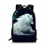 Fantasy Wolf Pattern Kids School Book Bags