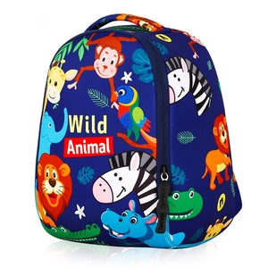 Wild Animals Cartoon Kids Backpack for Kindergarten