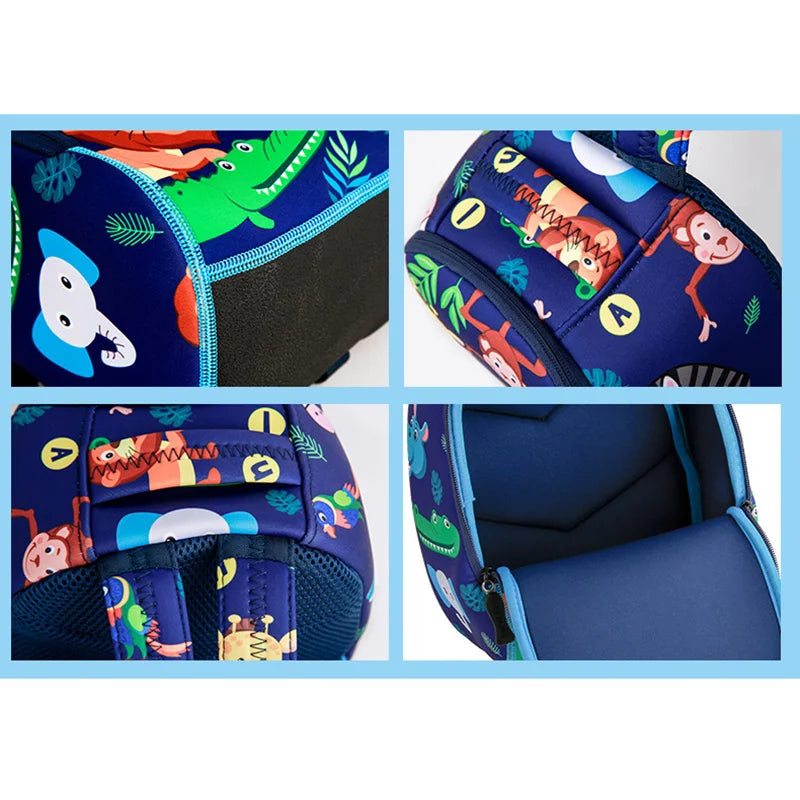 Wild Animals Cartoon Kids Backpack for Kindergarten