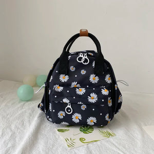 Kids Daisy Print Backpack Mini School Bag Lightweight Girls Outing Backpack