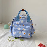 Kids Daisy Print Backpack Mini School Bag Lightweight Girls Outing Backpack