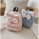 Cat Plush Mini Backpack for Kindergarten Girls