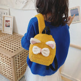 Cat Plush Mini Backpack for Kindergarten Girls