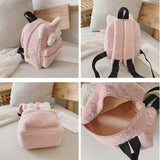 Cat Plush Mini Backpack for Kindergarten Girls