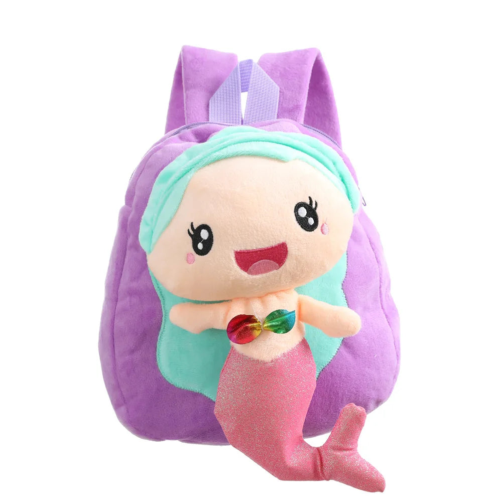 Kids Kindergarten School Bag Boys Girls Cartoon Toddler Backpack Plush