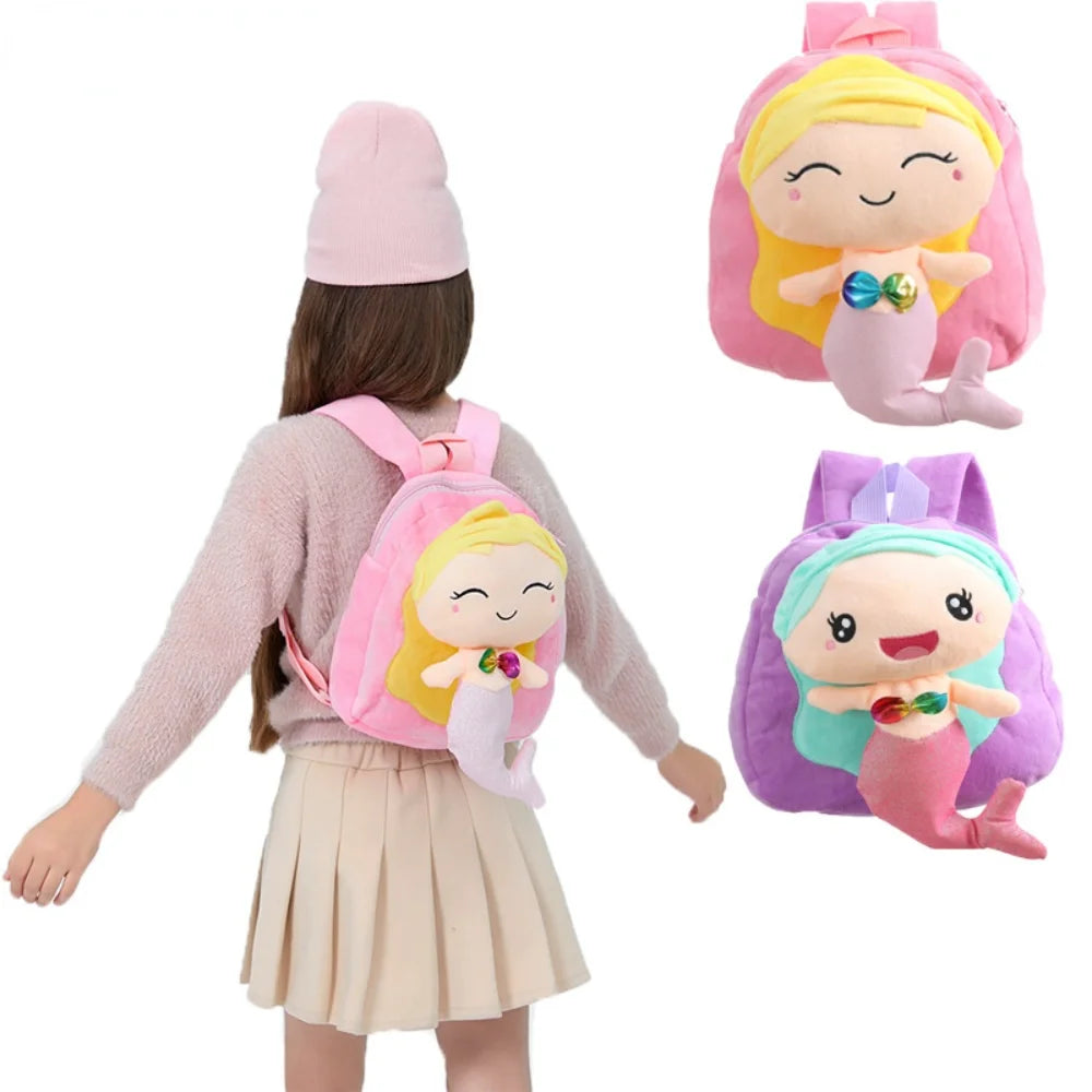 Kids Kindergarten School Bag Boys Girls Cartoon Toddler Backpack Plush