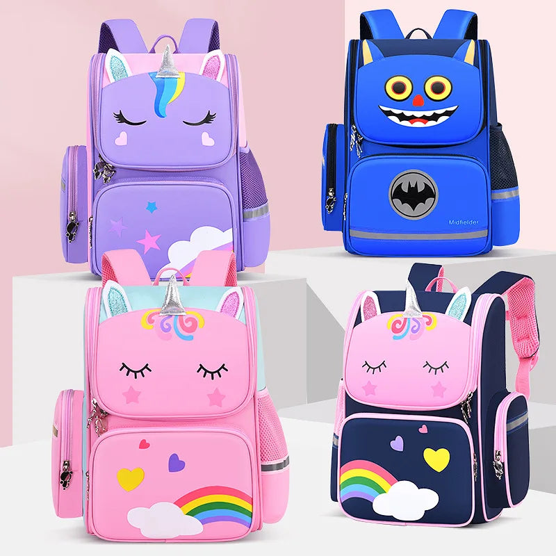 Mini Plush Backpack, Cartoon Printed School Bag, for Kids