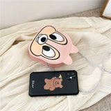 Cartoon Printed Mini Plush Backpack for Kids, Kindergarten Boys and Girls