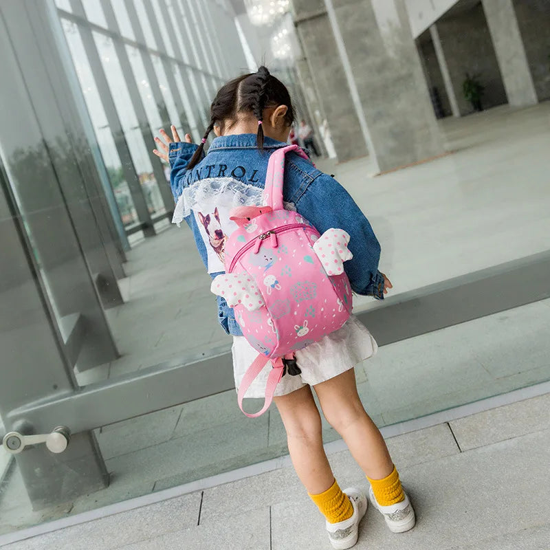 Kids School Bag Anti-lost Baby Backpack Canvas Backpack