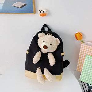 Kids School Bags Kindergarten Backpacks Bear Doll Bags Lightweight