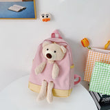 Kids School Bags Kindergarten Backpacks Bear Doll Bags Lightweight