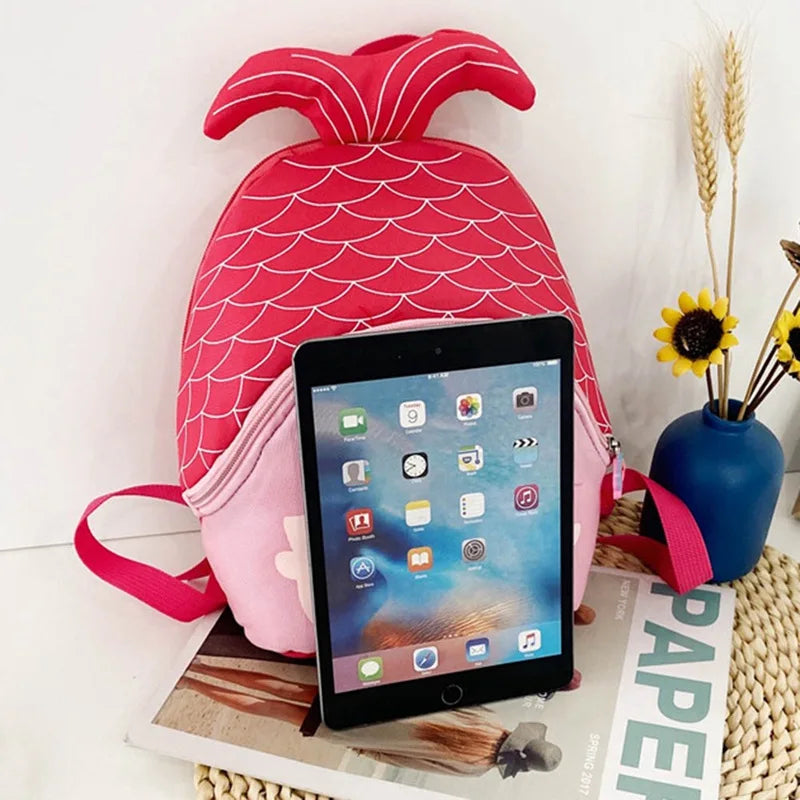 Cartoon Mermaid Backpack Purse Girls Bag Kindergarten Baby Bag