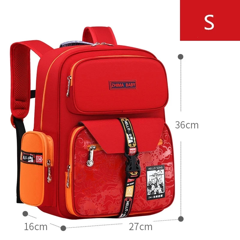 Chinese Style Retro Children Orthopedic School Bag For Teenager