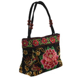 Chinese Style Embroidery Women Handbag Red Peony