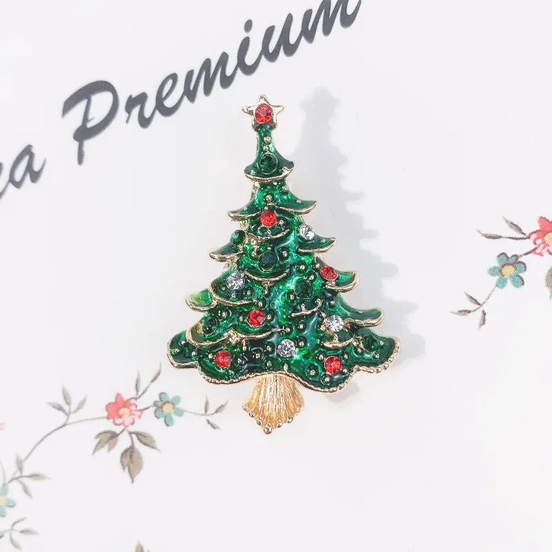 Christmas Tree Year Cartoon Little Gift Coat Bag Accessories Drop Chest Pins Jew