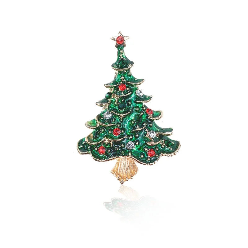 Christmas Tree Year Cartoon Little Gift Coat Bag Accessories Drop Chest Pins Jew