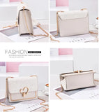 Chuwanglin Chain Messenger Bag Small Flap Sequin Leather Female Bag T92204