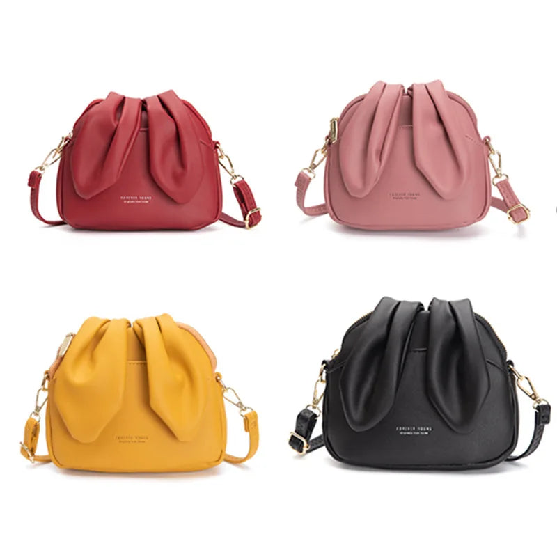Chuwanglin Rabbit Crossbody Bag Soft Leather Ladies Messenger Shoulder Bags