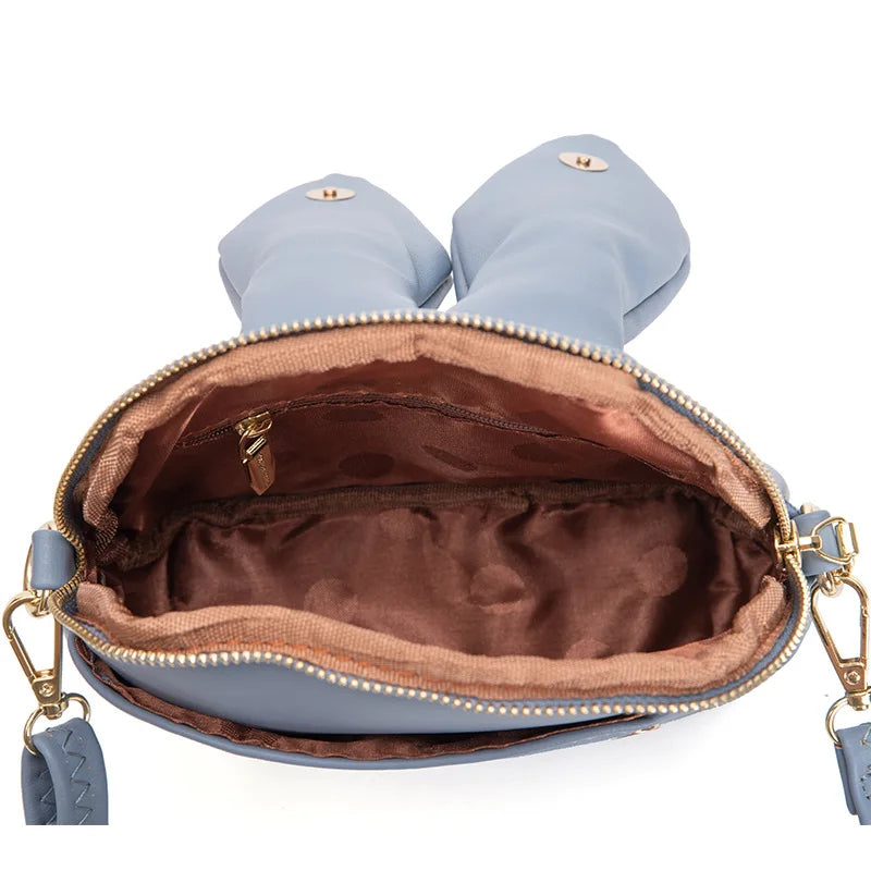 Chuwanglin Rabbit Crossbody Bag Soft Leather Ladies Messenger Shoulder Bags