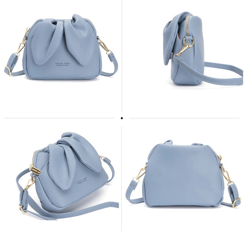Chuwanglin Rabbit Crossbody Bag Soft Leather Ladies Messenger Shoulder Bags